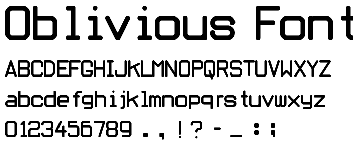 Oblivious font font